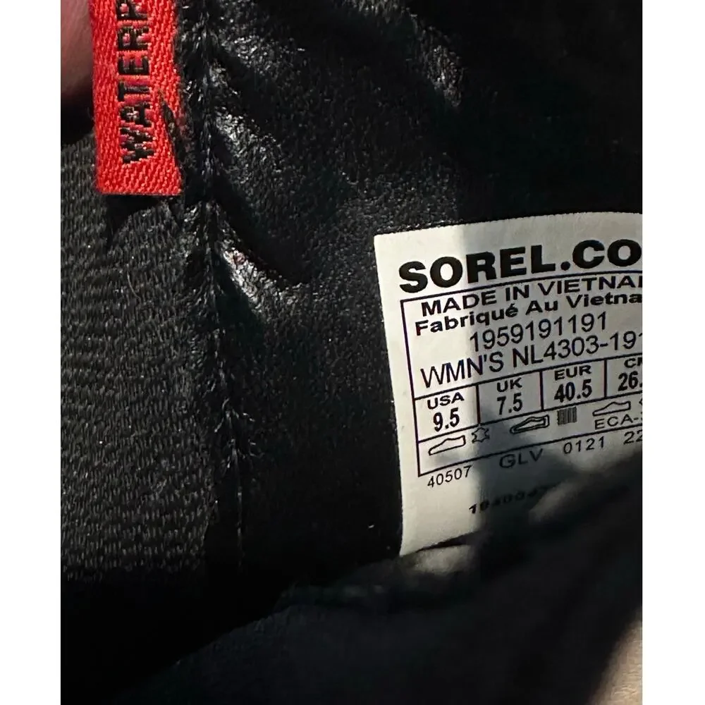 Sorel Brex Leather Chelsea Boots Chalk Black Women’s 9.5 Waterproof Modern Style